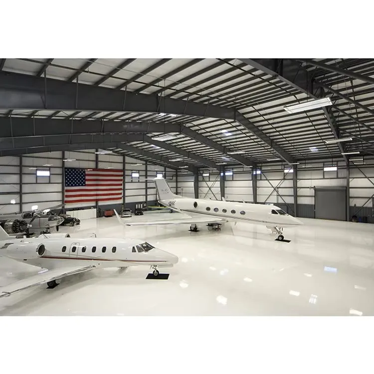 Industrial-Style Prefabricated Steel Hangar for Aircraft Aircraft Warehouse