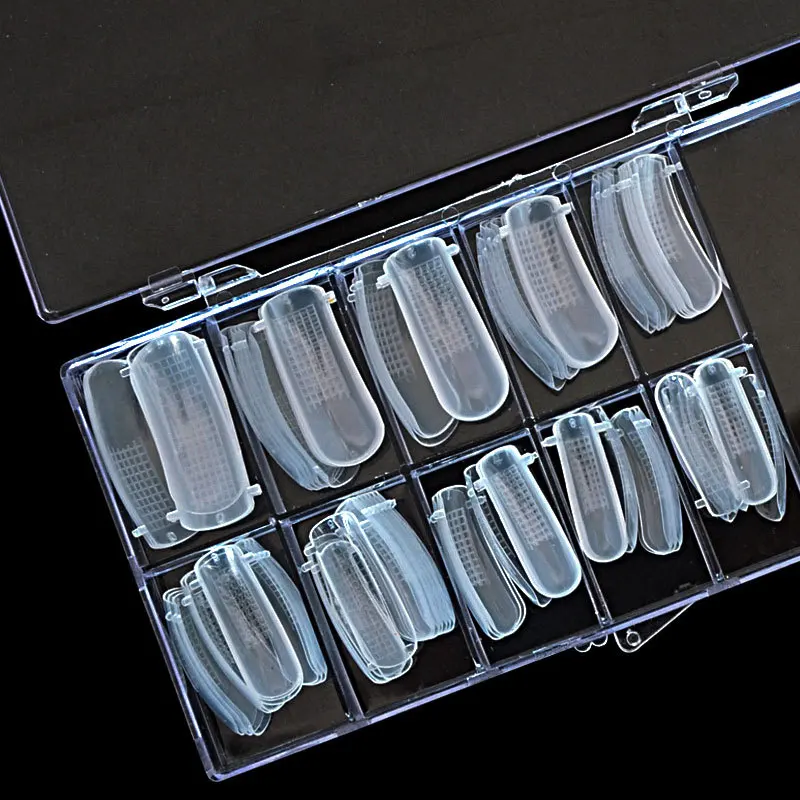 Quick Building Nail Mold Paperless Tips Dual Forms Finger Extension Nail Art UV Extend Gel Nail Extension Tool