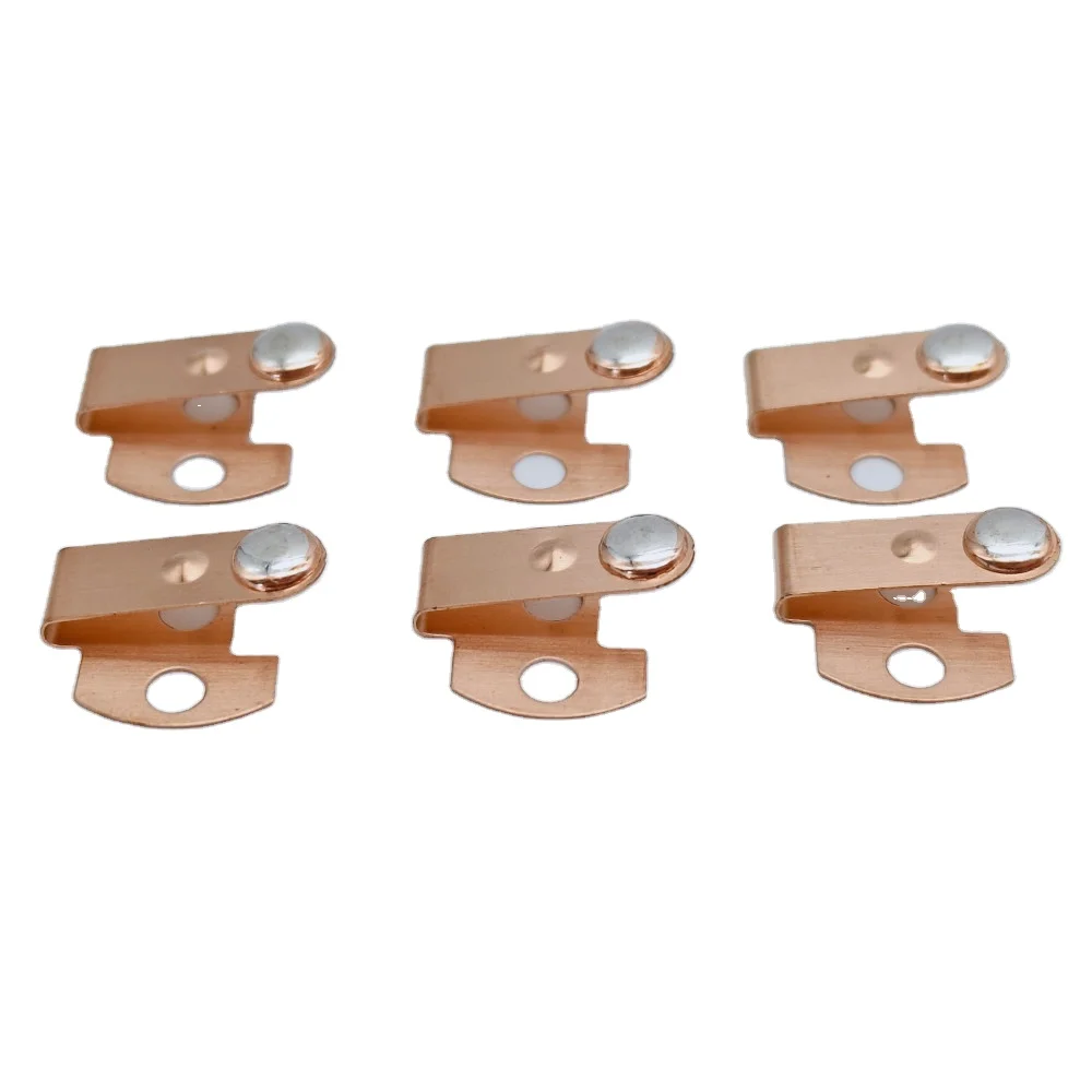 Customized phosphor bronze brass silver contact elastic thin plate stamping parts electrical contact