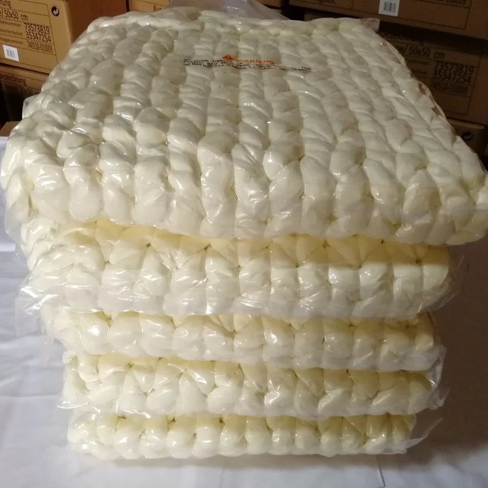 12 colors stock 100% COTTON SEAMLESS D3-4cm machine washable hollow fiber filled tube braid hand knit yarn thick heavy blanket