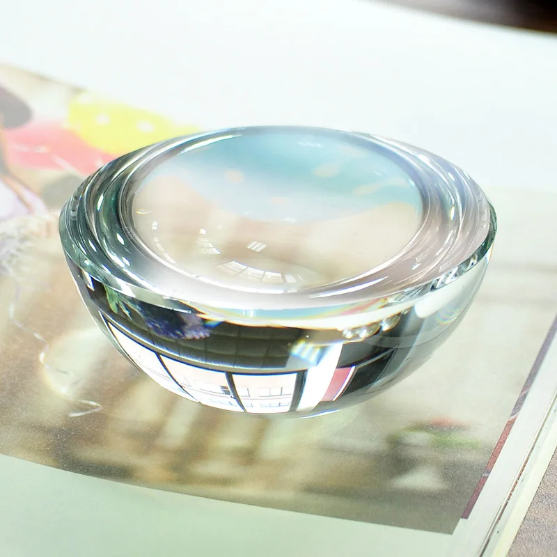 4 дюйма Оптическое стекло пресс-папье в форме со съемной крышкой