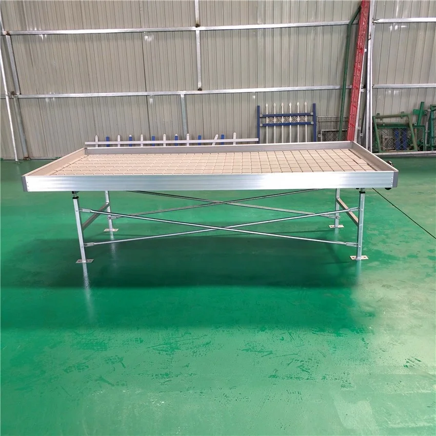 
greenhouse grown complete mobile growing abs tables rolling benches ebb and flow flood and drain table 