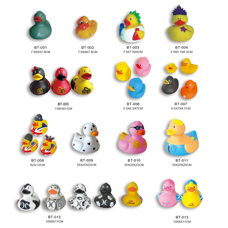 High Wholesale multi sizes Glitter Duck Toy for Kids New Promotional Animal Collection Bath Toy with Flashlight Made of Plastic