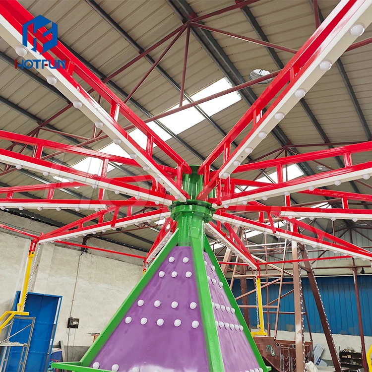 Amusement rides trailer mounted park attractions for park portable amusement ride manege trailer flying chair for sale