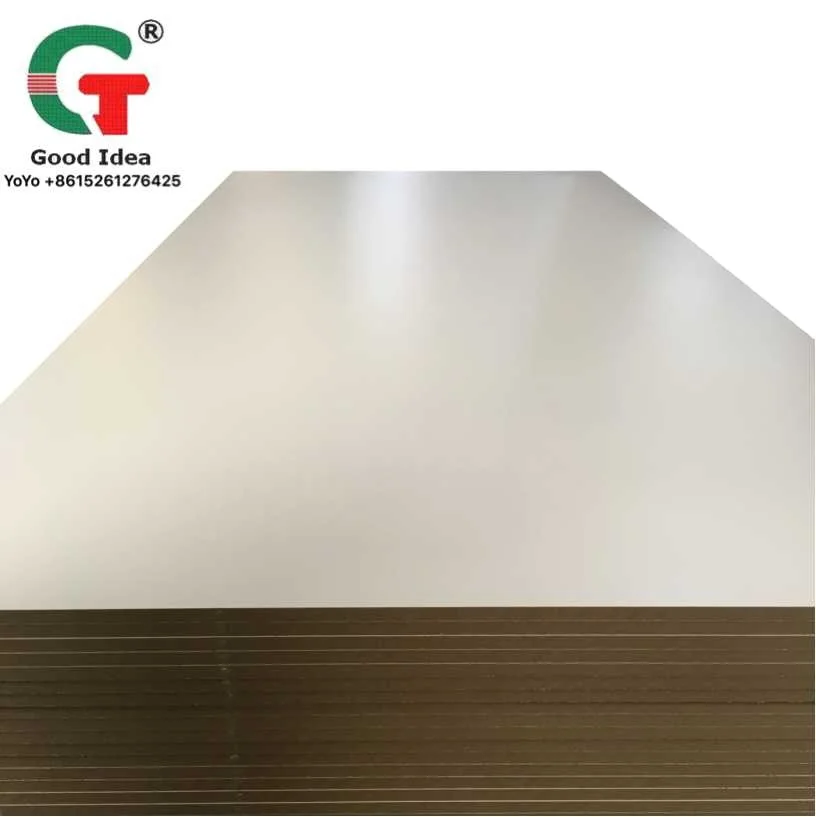 
4x8*17mm warm white color melamine mdf board for furniture decoration 