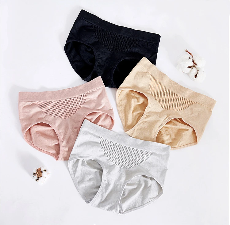
Simplicity women briefs underwear High elastic Seamless mid-waisted briefs Traceless underpants sexy tight underpants 