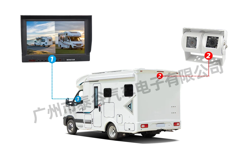 9 inch car monitor system LCD screen with OEM pit mounted different install fit to RV Truck Bus