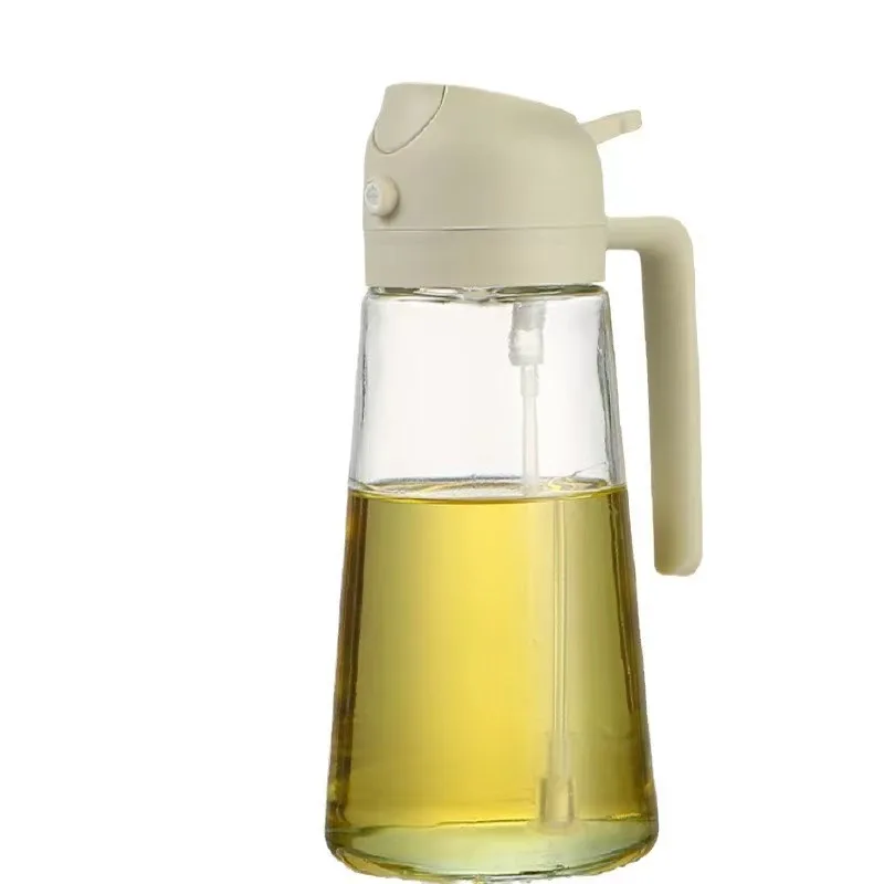 2 in 1 Glass Oil Mister Cooking Glass Spray Oil Control Container Dispenser Olive Oil Sprayer Bottle For Kitchen
