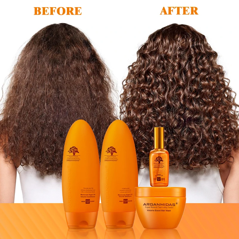 Arganmidas SPA Hair Treatment Argan Oil Protein Repair Brighten Boost Volume Moroccan Argan Hair Oil For Damaged Hair
