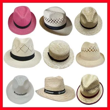 Women ladies vintage wide brim straw hat elegant flat floppy straw hat