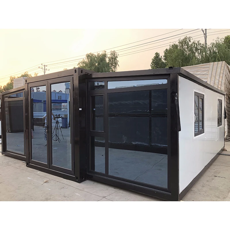 Large Floor-To-Ceiling Windows 20 FT  Expandbale Container House Expandable  Container Barbershop Movable House