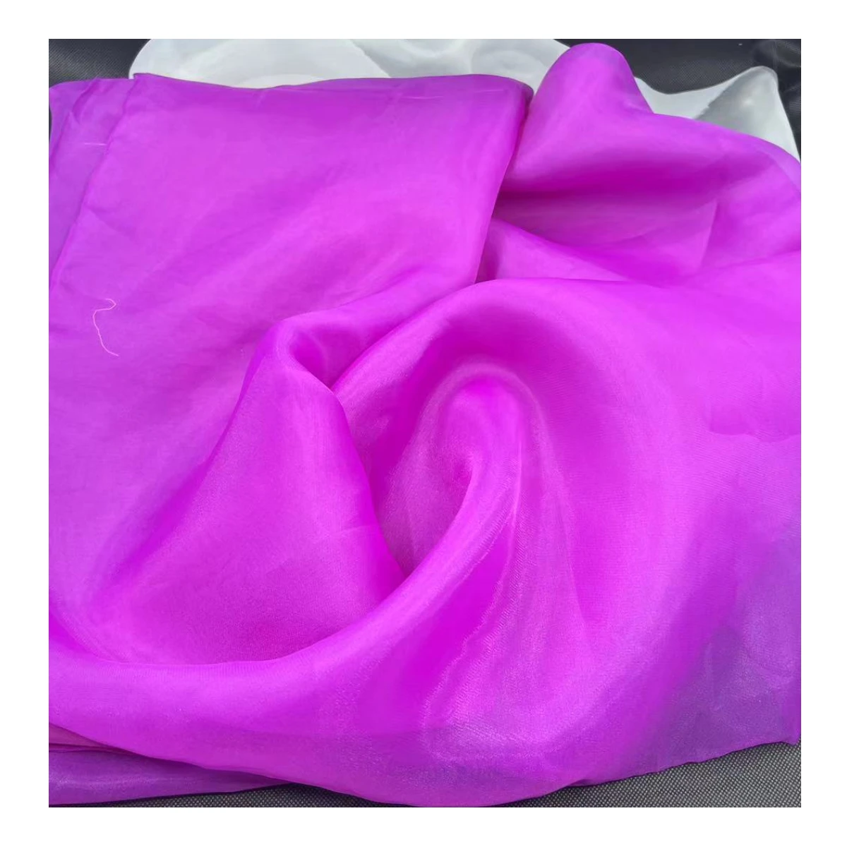 High quality shiny organza fabric rainbow organza fabric Liquid Organza fabric for making dress
