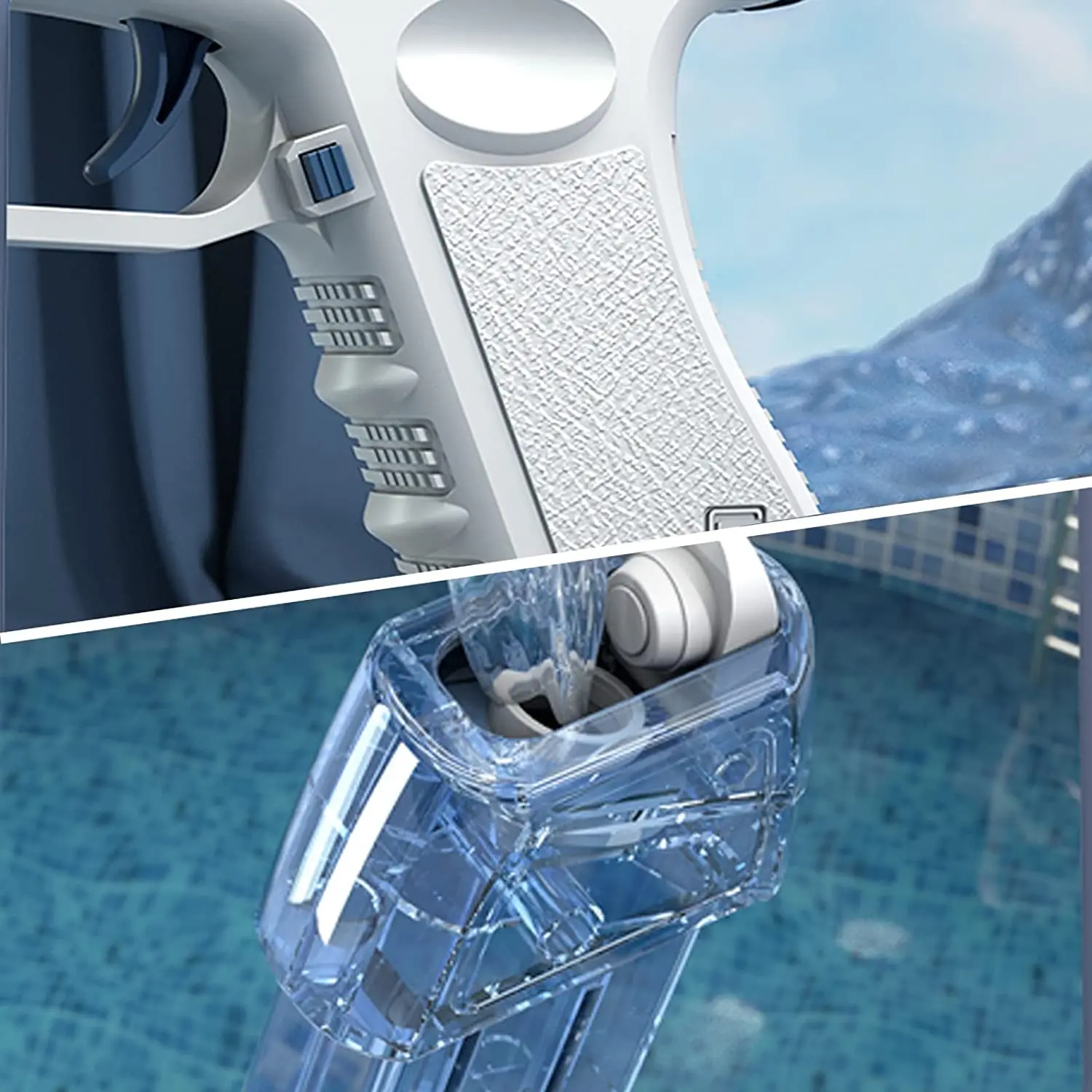 High Capacity Automatic Electric Water Gun Burst Blaster Battery Powered Long Range Glock Water Gun Outdoor Summer Toys