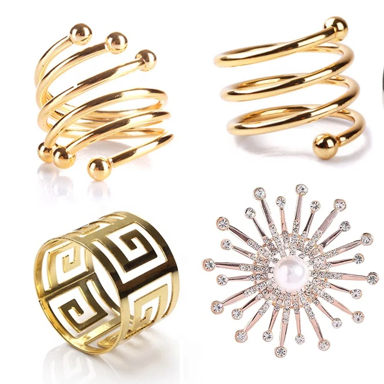 Metal napkin ring for hotel restaurant