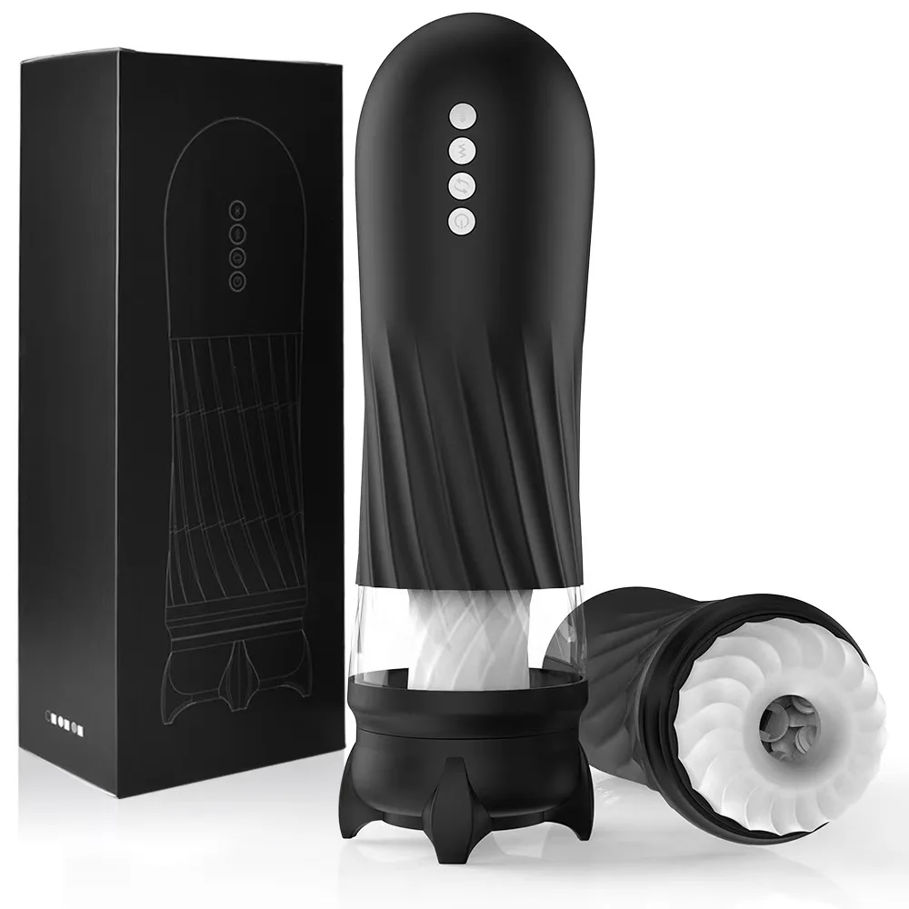 Automatic Male Masturbator cup Adult Sex Toys for Men with 3 Twisting and 5 Thrusting Vibration Modes Hands-Free Heating