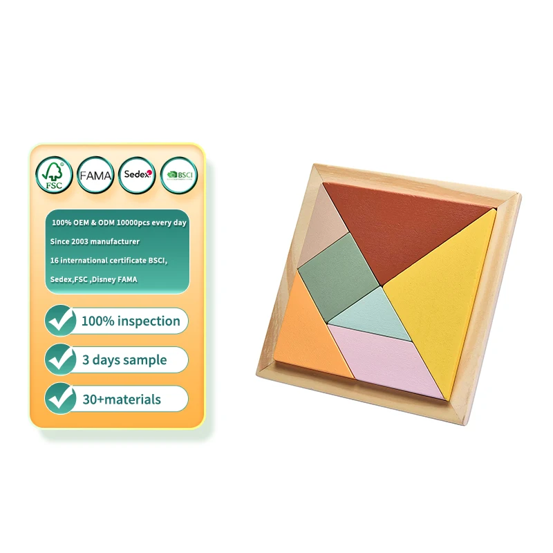 Wooden Puzzle BrainTeaser Puzzles Block for Kids Adult Logic Mind Puzzle Games to Recognize Shape