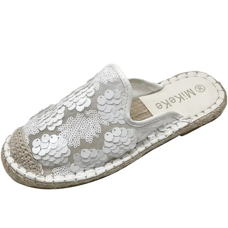 Custom Shoes Factory Hemp Outsole Flat Shoes Canvas Espadrilles Women