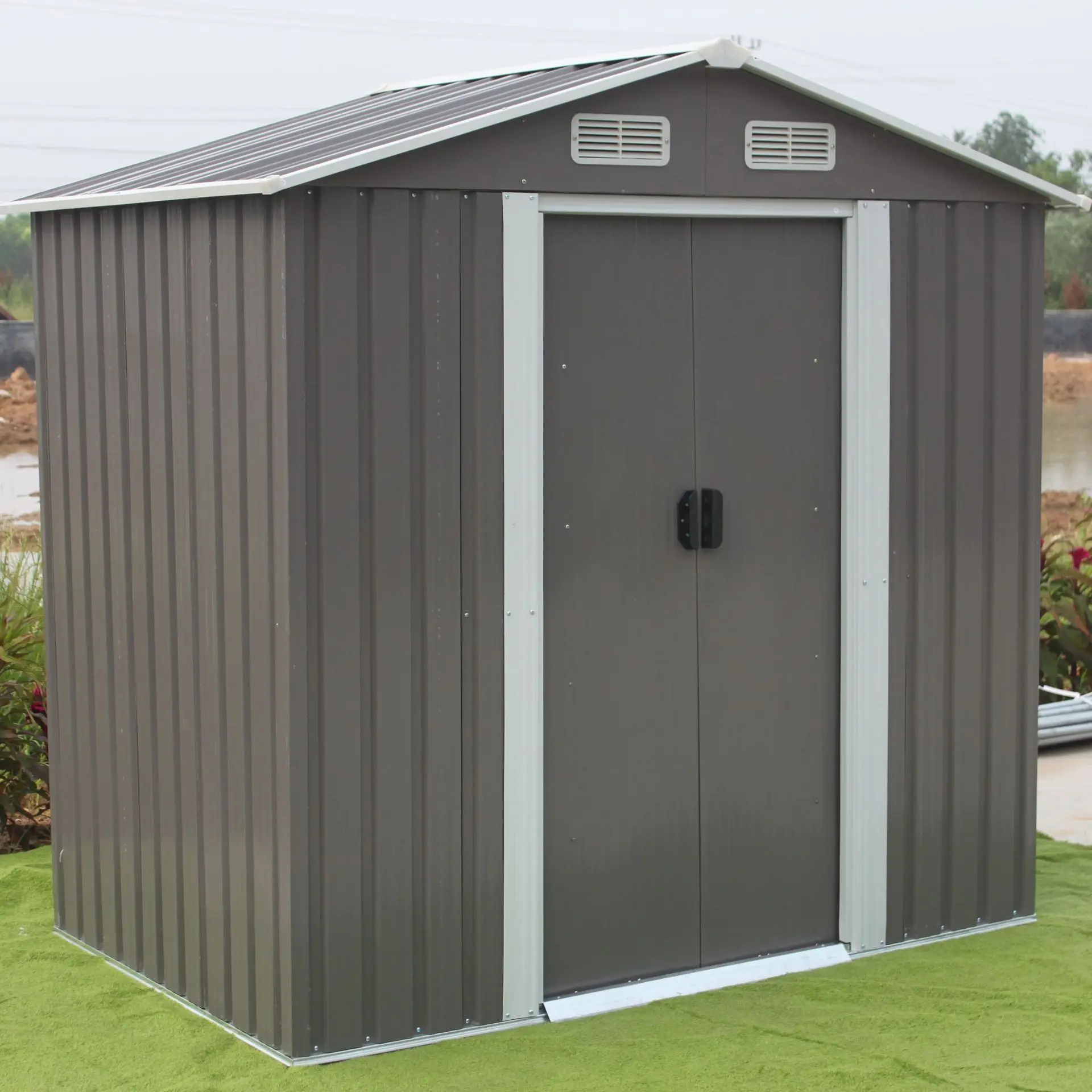 New Style Outdoor Garden Tool Storage Shed Custom Metal Waterproof shed furniture