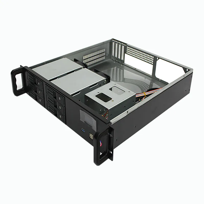 19inch rackmount chassis 2U server case/Storage chassis with 6Bay hotswap for 3.5 inch HDD support redundant PSU