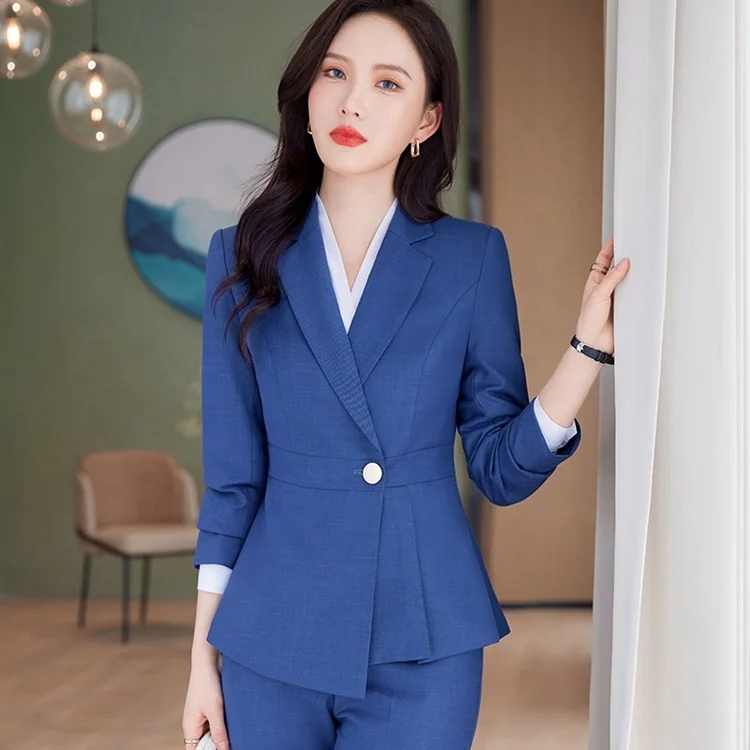 Manufacturer Sells Slim Fitting Oversized Two Piece Pants Set Office Business Suit Women Set