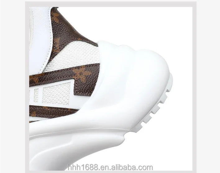 Stock X 2025 Luxury  Designer Sports Shoes Thick Soled Height Increasing Shoes Genuine Leather Casual Luxury Women Shoes