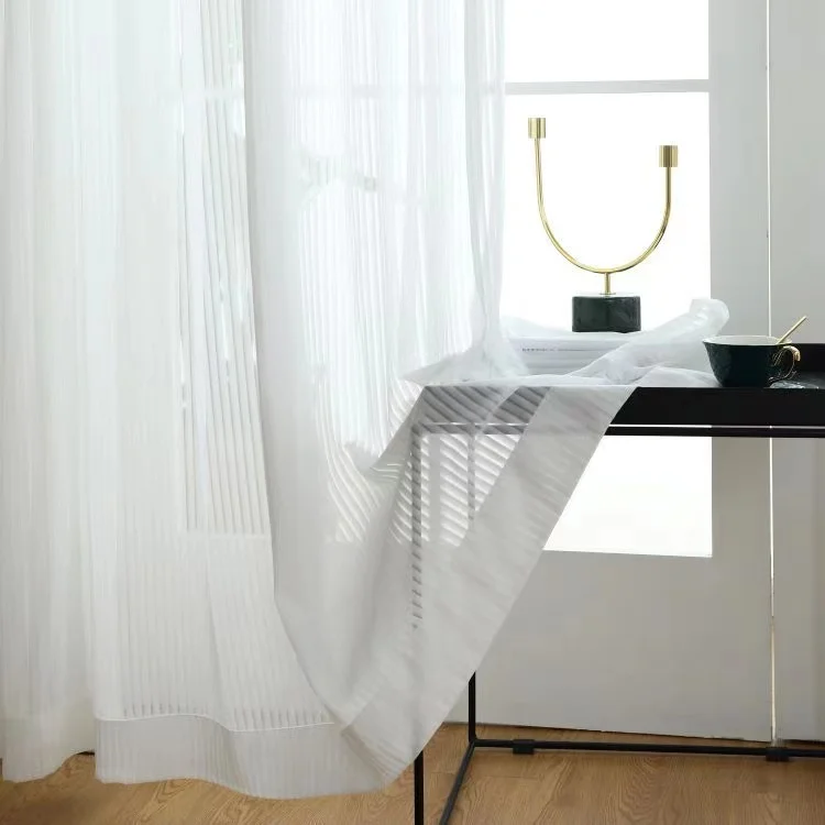 Factory supply 3 pass linen blackout window  curtain  fabric ethiopian curtain fabric embroidery living room