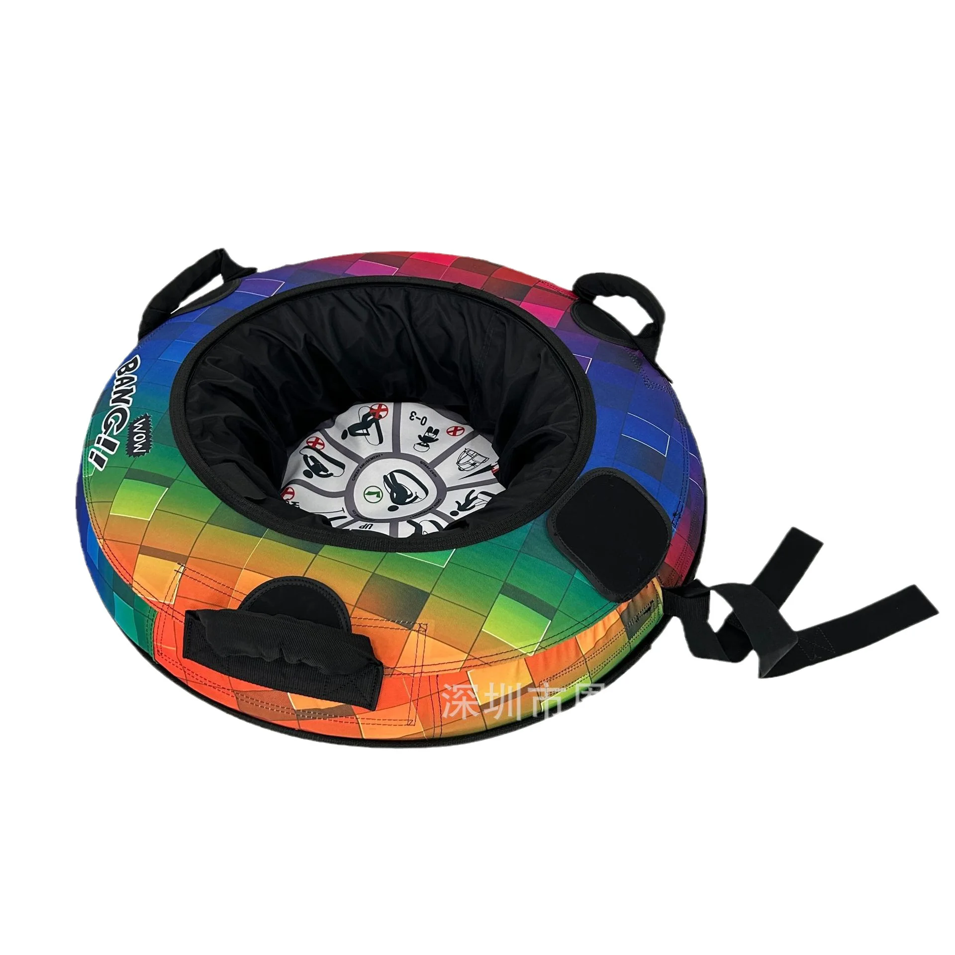 Recently Hot Sale Inflatable grass ring on dry land and rainbow Run on dry slide ring with thicker inflatable ski ring