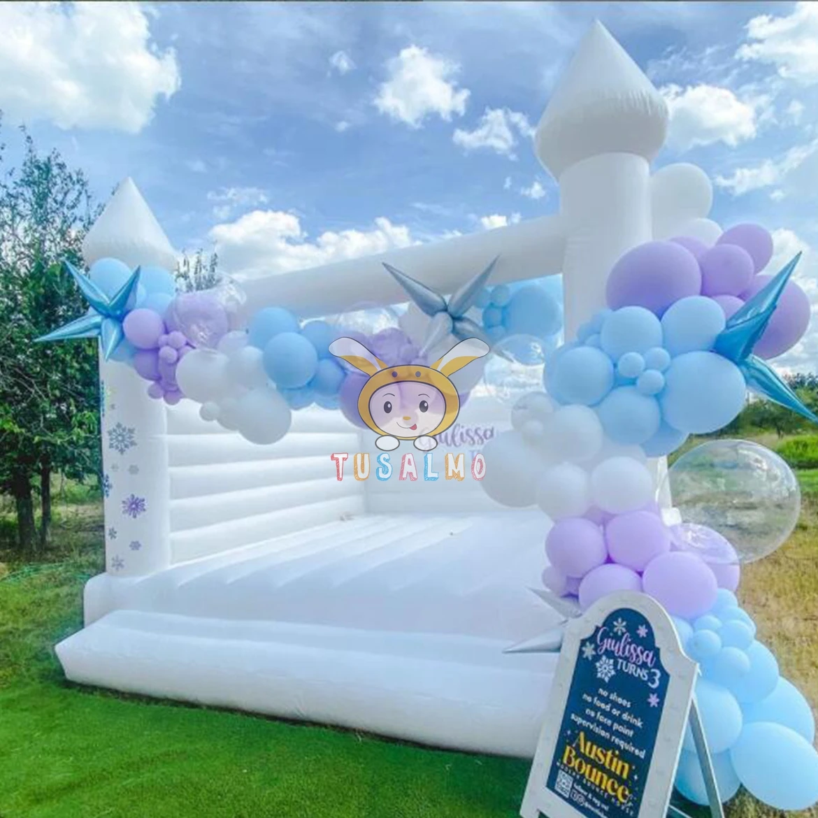 Tusalmo party Commercial Bouncers Jumping Castles Slide Inflatable Castle Bounce House Kids Inflatable Slide