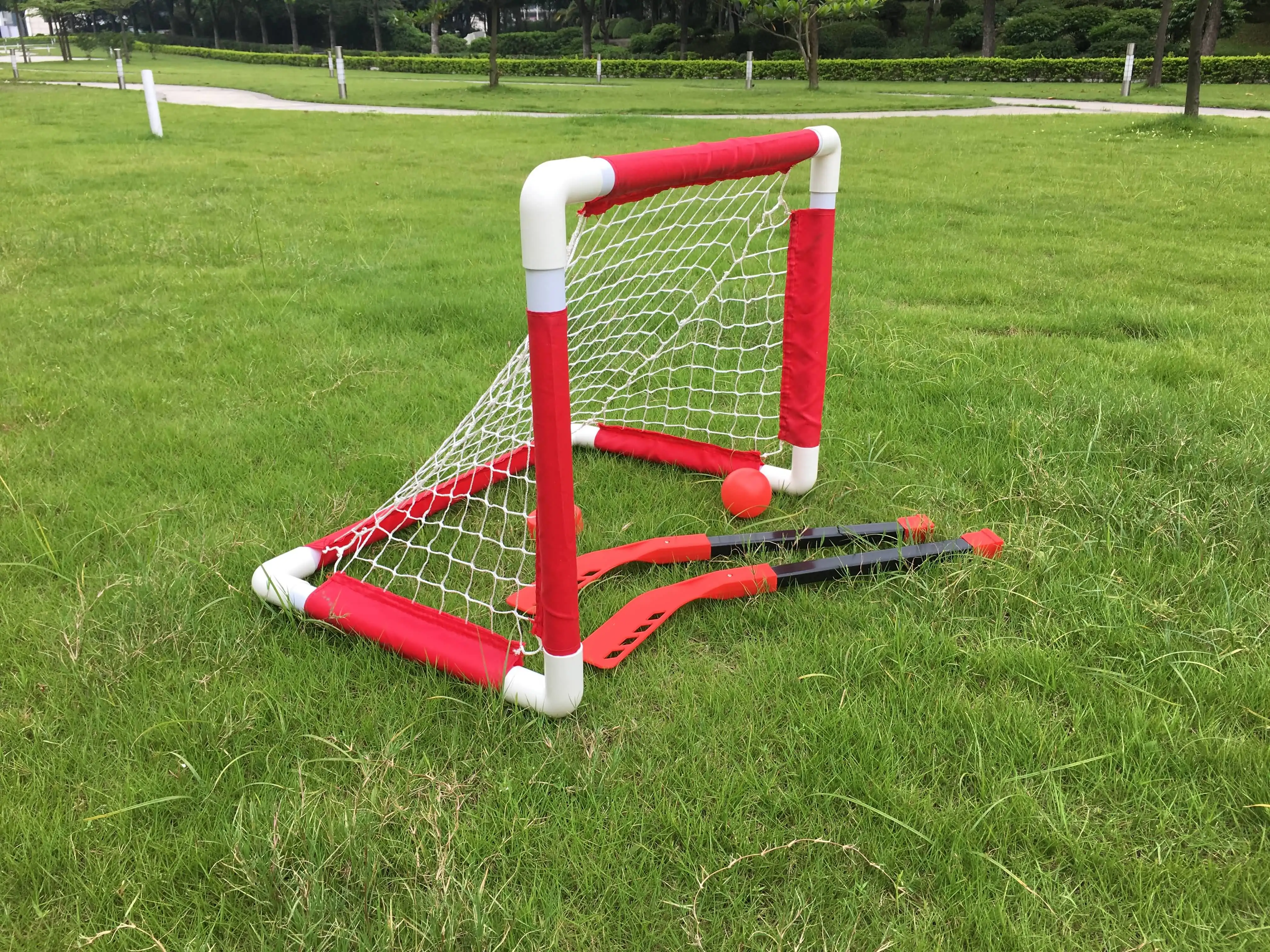 PVC Frame Hockey Goals for Kids Mini Hockey Goal