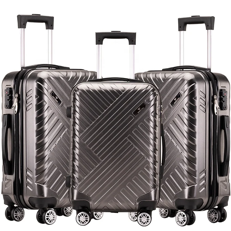 Factory Cheap Price ABS+PC trolley suitcase 3 Pcs carry on luggage set
