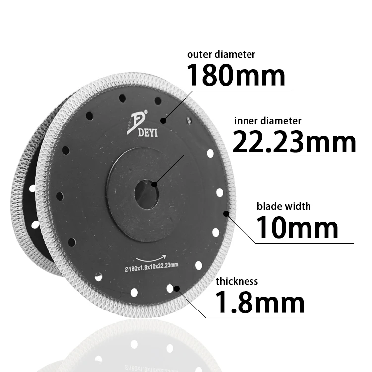 105mm 115mm 125mm 180mm 250mm hot press cutting tile turbo diamond saw blade disc for porcelain