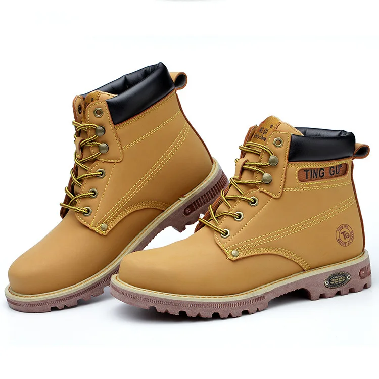 Fashion Casual High Cut Protection Climbing Black Boots Industrial Work Foot Protection Safety shoes
