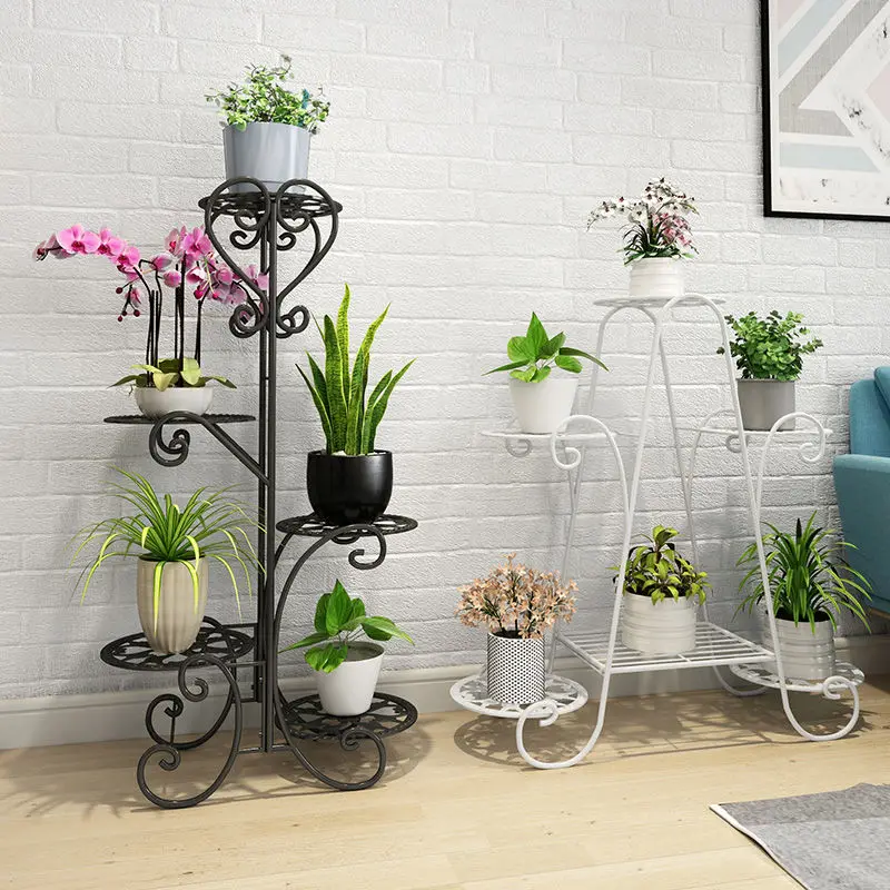Flower pot shelf New Arrival Foldable Multi-layer Metal Flower Display Outdoor Space Saving Storage Flower Stand