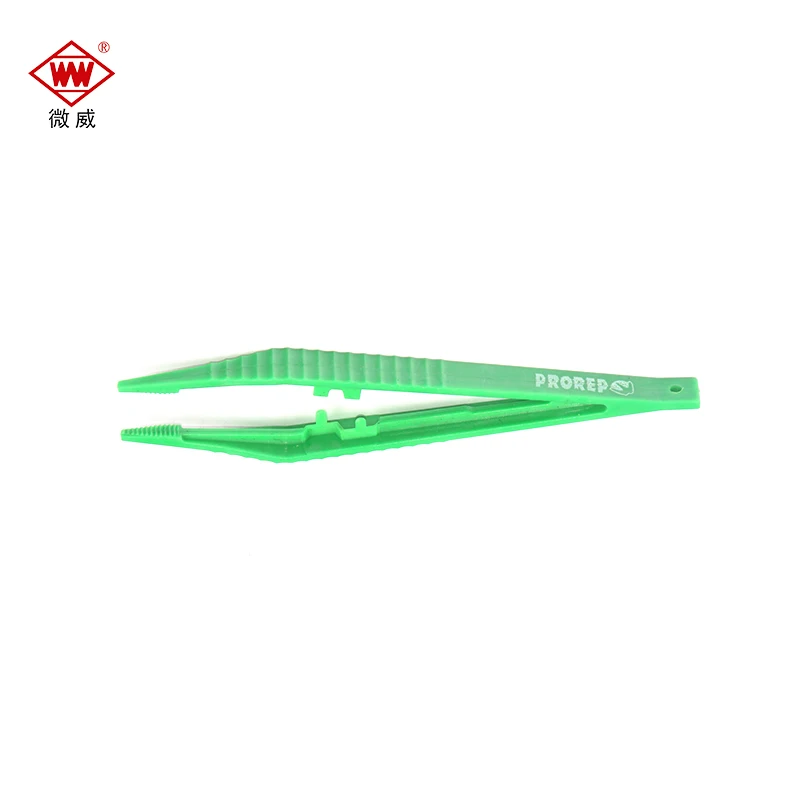 
Eco-friendly High Quality Green Disposable Large Size Plastic Tweezers 
