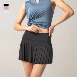 2021 Лидер продаж Женская Базовая эластичная плиссированная Спортивная юбка для тенниса быстросохнущая Спортивная юбка для девочек с шортами