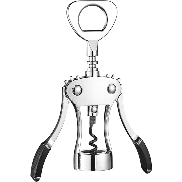 Upgraded Wine Opener Zinc Alloy Premium Wing Corkscrew Wine Bottle Opener with Multifunctional Bottles Opener