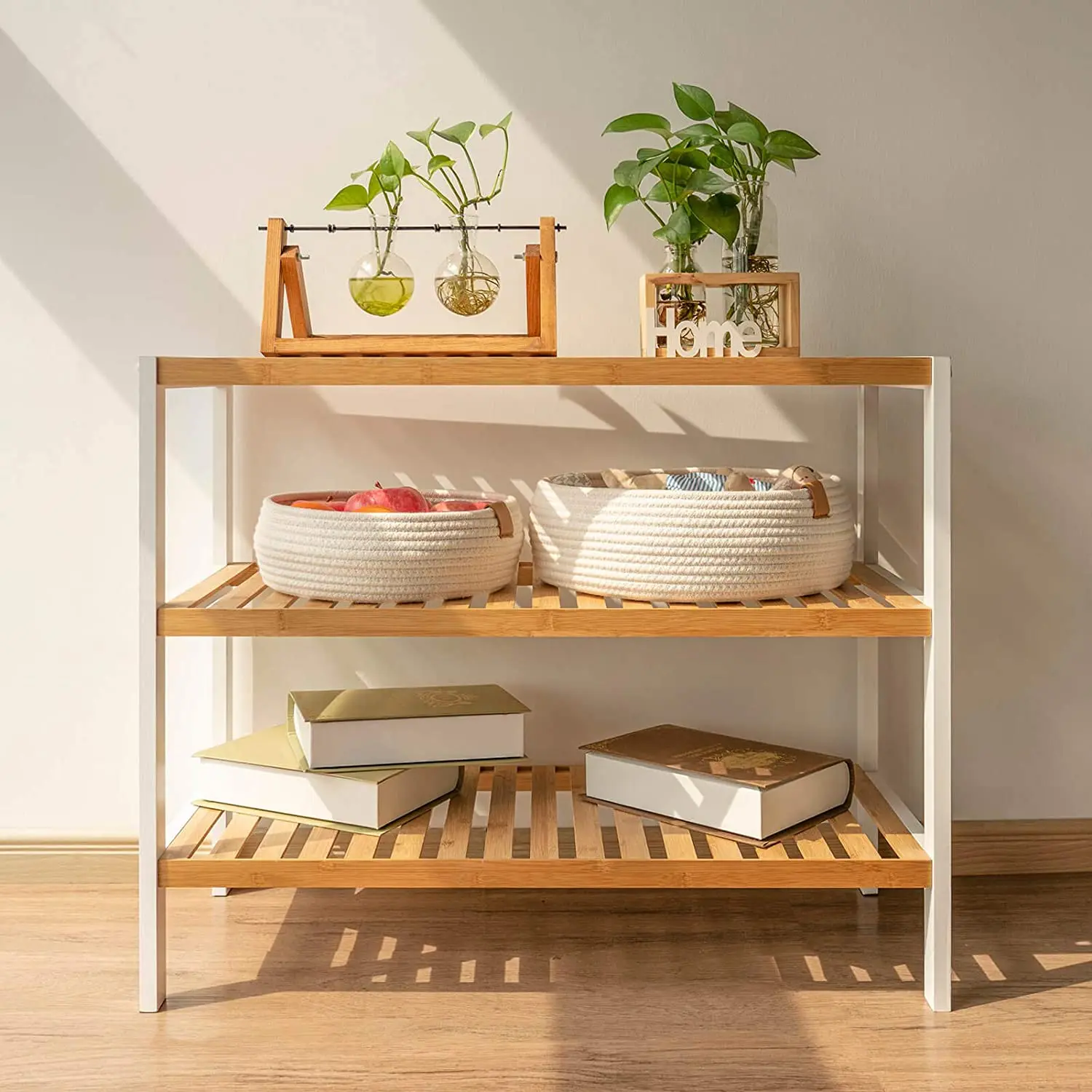 New coming round 100% cotton rope woven storage basket with lid