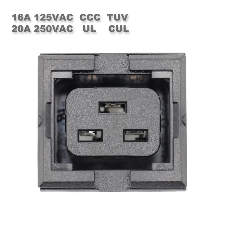 IEC 320 C19  lockable pdu receptacle outlet sockets power socket