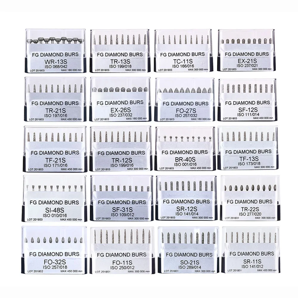 Hot Selling Dental Burs Diamond Multiple Models Optional Fit For Dental High Speed Handpiece Dentistry Grinding Tools