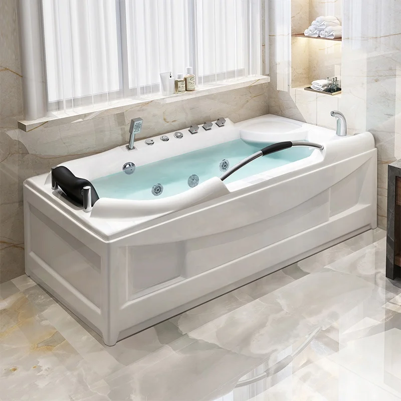 Spa Whirlpool Massage Hot Bathtub Acrylic Jet Surf Tub Embedded  Luxury Multifunction Indoor Hotel Bathtub With Handle