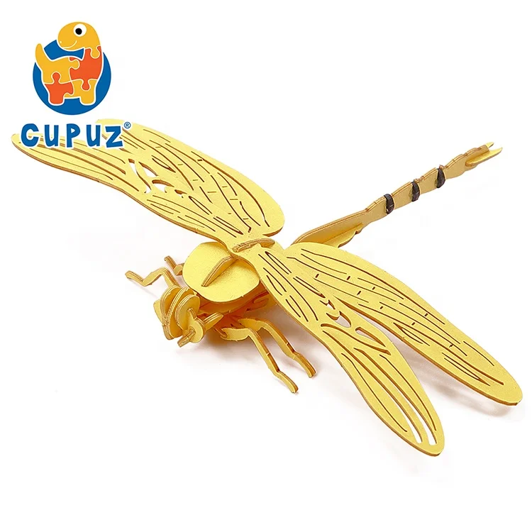 Dragonfly 3d paper insect model puzzle craft