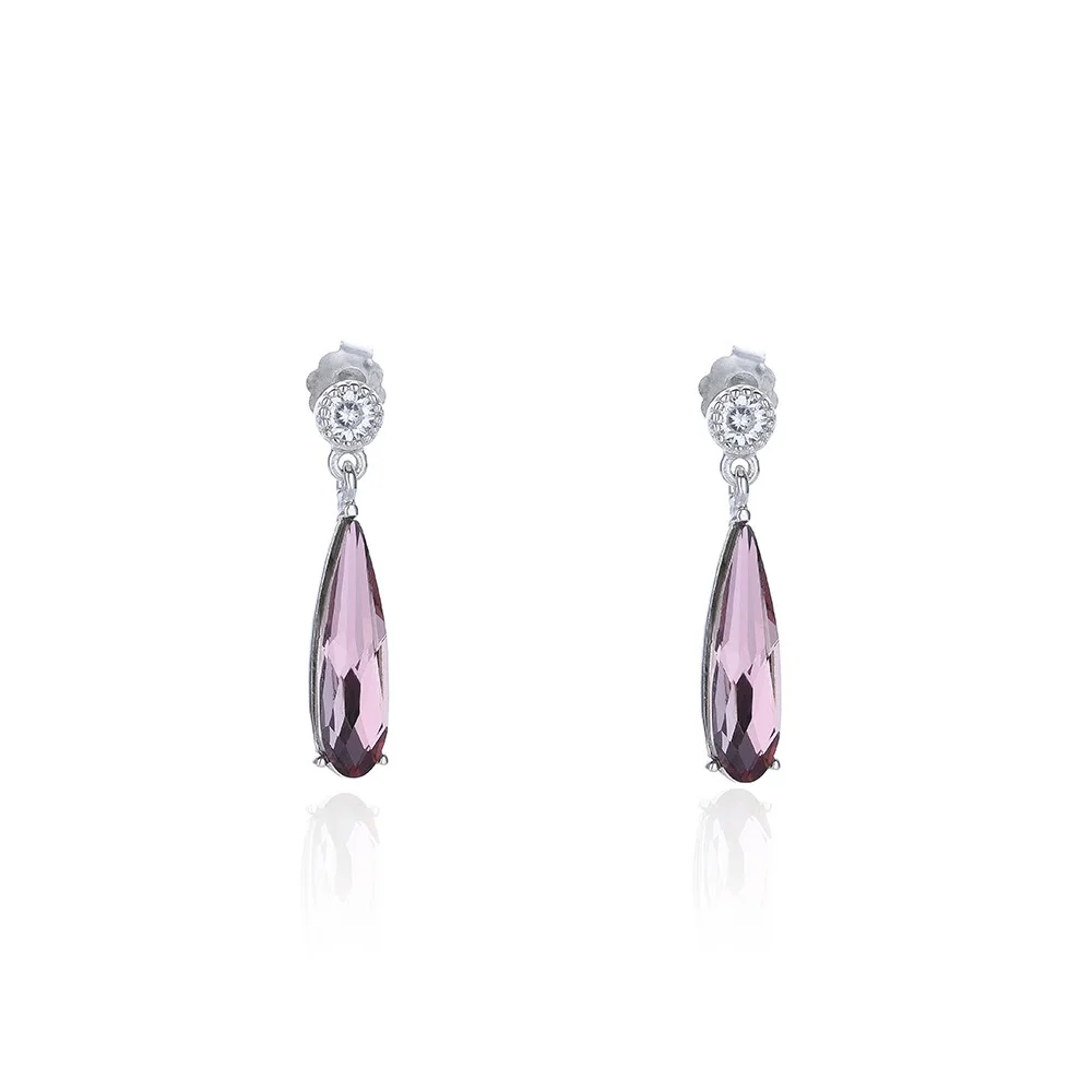 Good Quality S925 Sterling Silver Jewelry Long Water Drop Earrings for Ladies