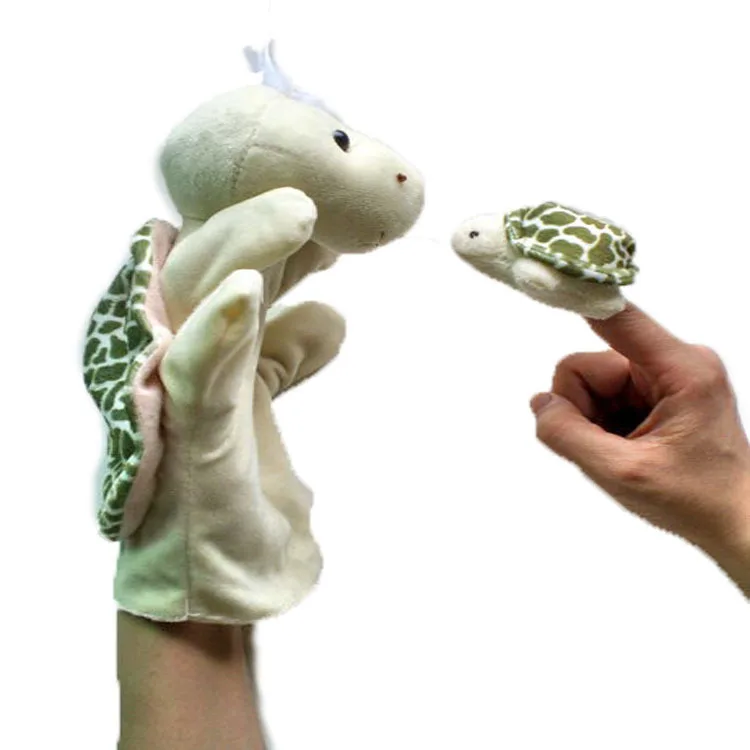 Parent-child interaction Baby Story Doll cartoon Animal Plush Toy Kids Hand Puppet Set