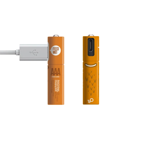 Micro USB Recharge AA Battery 1.5V AAA Rechargeable Ni-MH Batteries 1000MAH 450MAH Reusable 4 6 5 Pack Battery with Micro USB