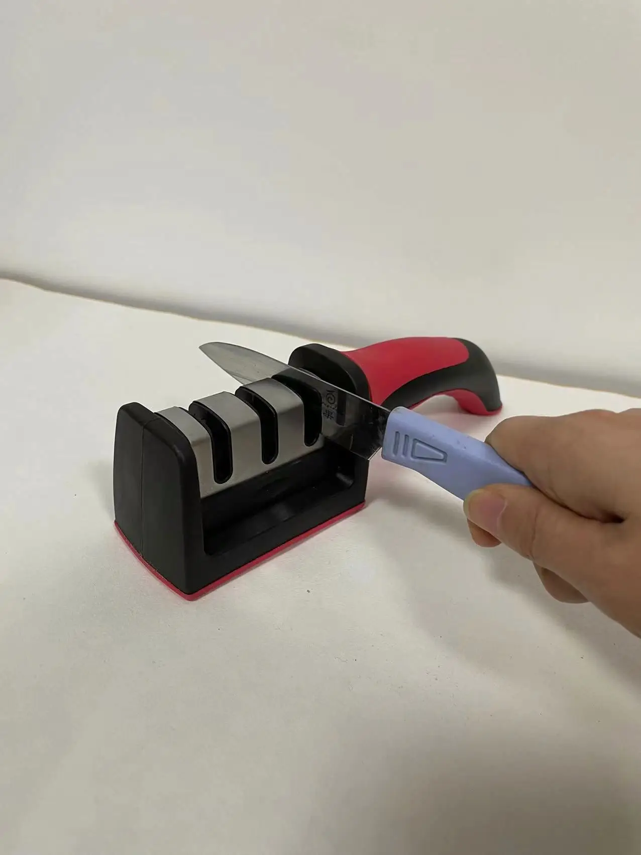 Knife Sharpener, 4-in-1 Kitchen Knife Accessories, Easy Sharpening 4-Stage Kitchen Sharpener Helps Repair, Restore and Polish