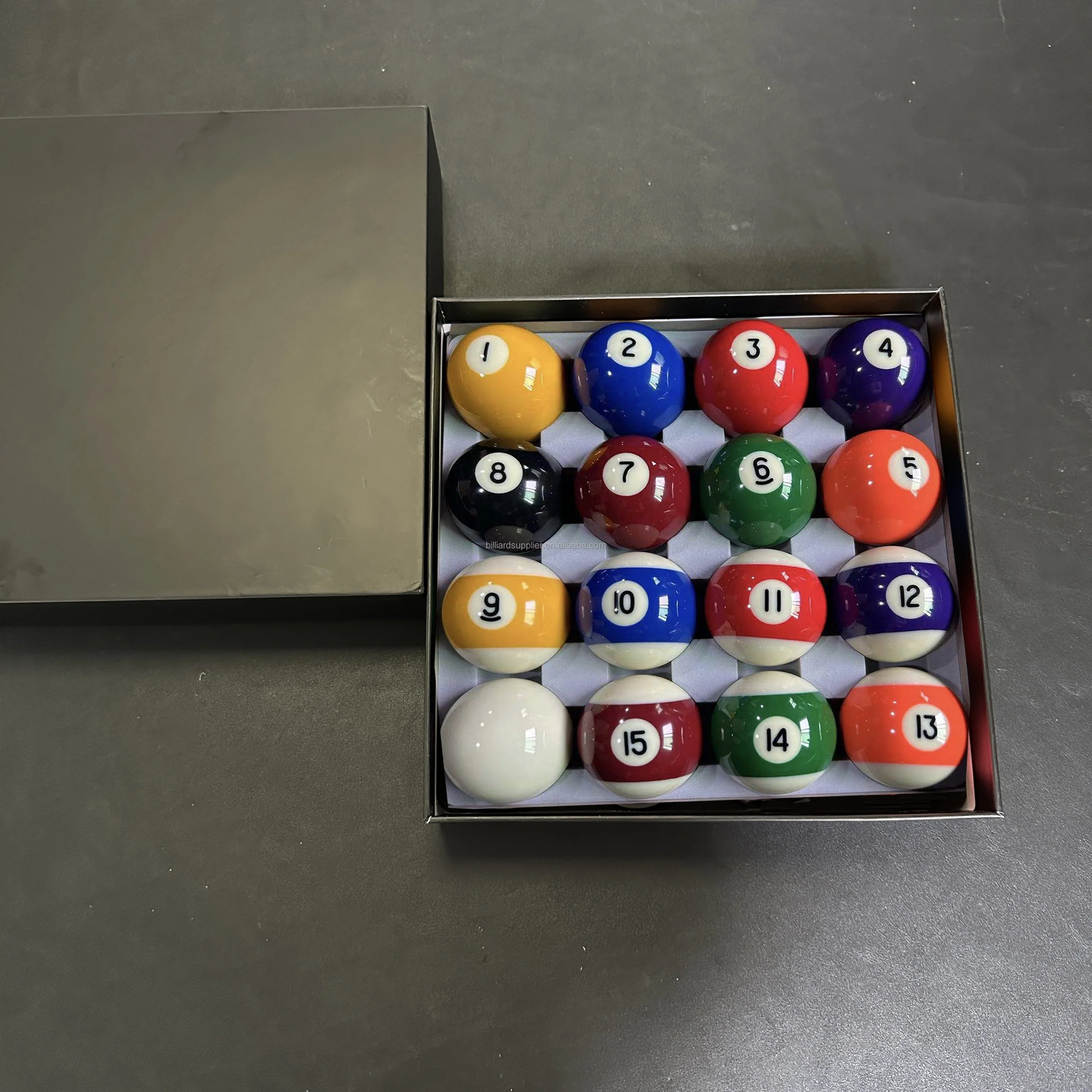 Regulation Billiard Balls Complete Set of 16 Professional Billiard Balls for A grade 2-1/4' club balls