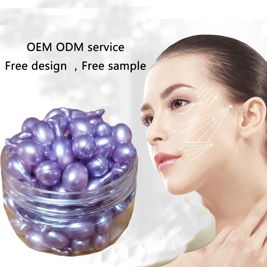 Custom Brand Hexapeptide Capsule Serum Eyes Essence Hydrating Remover Dark Circles Wrinkle Anti-Puffiness Moisturizing Eye Serum