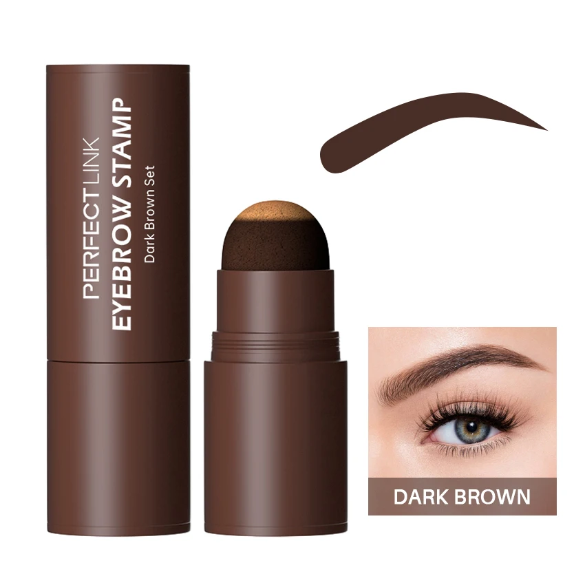 OEM Eyebrow Stamp Shaping Kit Hairline Powder 3 Color Hair Thickening Eyebrow Stamp And Stencil Kit
