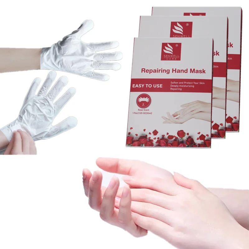 Skin Care Collagen Moisturizing Hand Sheet Mask Gloves Tip Remove Collagen Hemp Oil Hand Mask