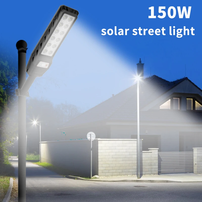 Led street light 150W waterproof IP65 ein one integrated solar led street light outdoor pole lamp led garden street light